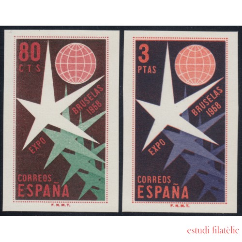 España Spain SH 1222/23 1958 Exposición Filatélica Nacional MNH