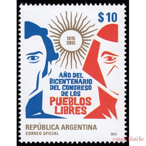 Argentina 3081 2015 Bicentenario del congreso de los pueblos libres MNH