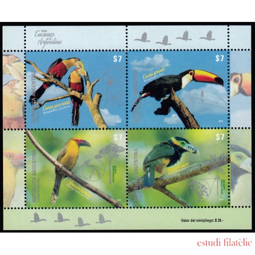 Argentina 3089/92 2015 Fauna Tucanes de Argentina  MNH