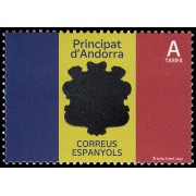 Andorra Española 522 2022 Bandera y escudo de Andorra MNH Tarifa A