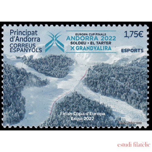 Andorra Española 524 2022 Deportes. Final Copa de Europa de Esquí 2022 MNH