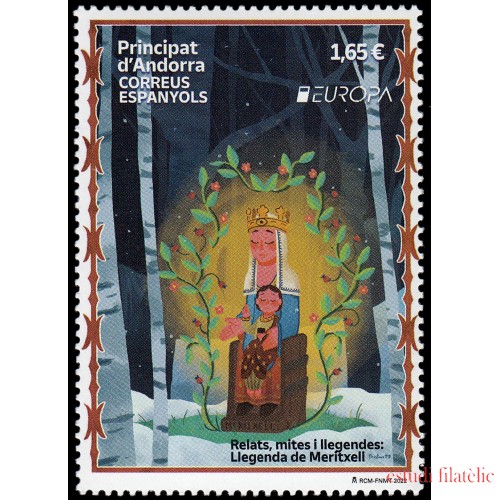 Andorra Española 527 2022 Europa. Leyenda de Meritxell MNH