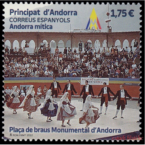 Andorra Española 530 2022 Andorra mítica. Plaza Monumental de Andorra MNH