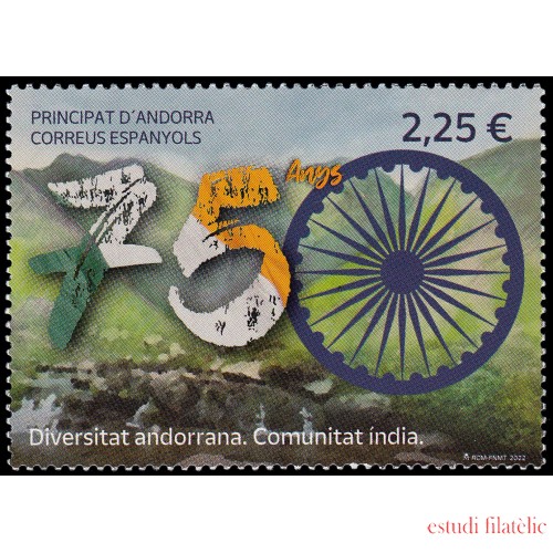 Andorra Española 533 2022 Diversidad andorrana. Comunidad india MNH