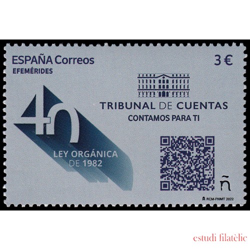 España Spain 5620 2022 40 Aniversario Ley Orgánica del Tribunal de Cuentas MNH