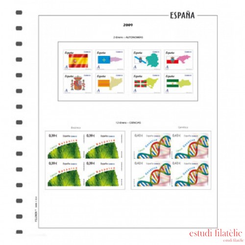 Hojas sellos España FLC4022S Filober color 2022 Bl.4 sin montar