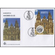 España Spain 5596 2022 Numismática Xacobeo 21-22 SPD Sobre Primer Día