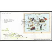 Gran Bretaña HB 62 2009 SPD FDC Personajes Charles Darwin Fauna Islas Galápagos Sobre primer día