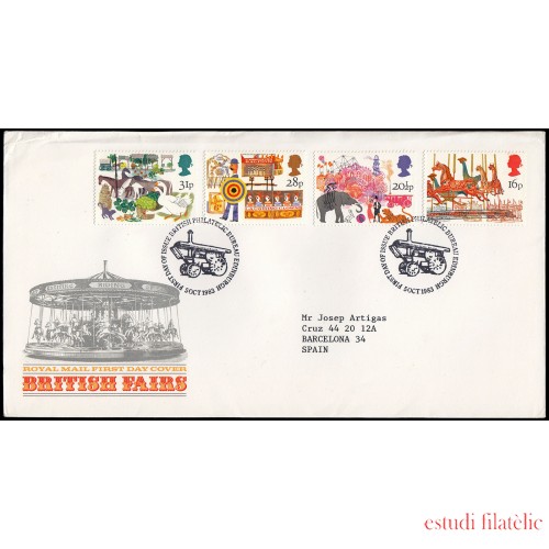 Gran Bretaña 1104/07 1983 SPD FDC Ferias Británicas Sobre primer día