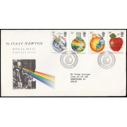 Gran Bretaña 1260/63 1987 SPD FDC 300 Años Ley de la Gravedad Isaac Newton Sobre primer día