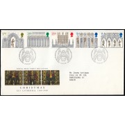 Gran Bretaña 1415/19 1989 SPD FDC Navidad Catedral de Ely Sobre primer día