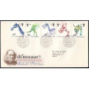 Gran Bretaña 1556/60 1991 SPD FDC Denominación Dinosaurios por Sir Richard Owen Sobre primer día