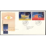 Gran Bretaña 1543/46 1991 SPD FDC Europa y el Espacio Cambridge Sobre primer día