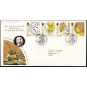 Gran Bretaña 1660/63 1993 SPD FDC 300 Años del Nacimiento de John Harrison Relojero Sobre primer día