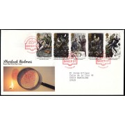 Gran Bretaña 1698/02 1993 SPD FDC Centenario de la muerte del personaje Sherlock Holmes Sobre primer día 