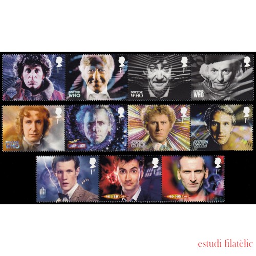 Gran Bretaña 3806/16 2013 Clásicos de la televisión 50 años serie Doctor Who MNH