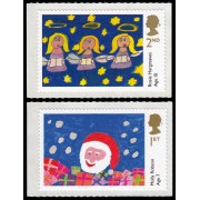 Gran Bretaña 3938/39 2013 Navidad Diseños infantiles Autoadhesivo MNH