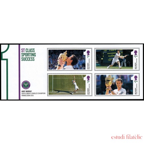 Gran Bretaña 3900/03 F3900 2013 Personajes Deporte Andy Murray Hoja MNH