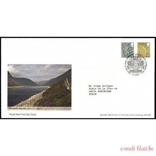 Gran Bretaña 4426/33 (de la serie) 2017 SPD FDC Serie Regional Irlanda del Norte Sobre primer día Tallents House