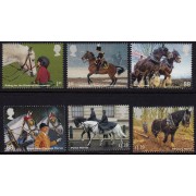 Gran Bretaña 3966/71  2014 Fauna Caballos de trabajo MNH