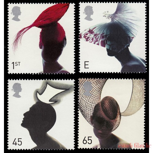 Gran Bretaña 2258/61 2001 Moda Sombreros MNH