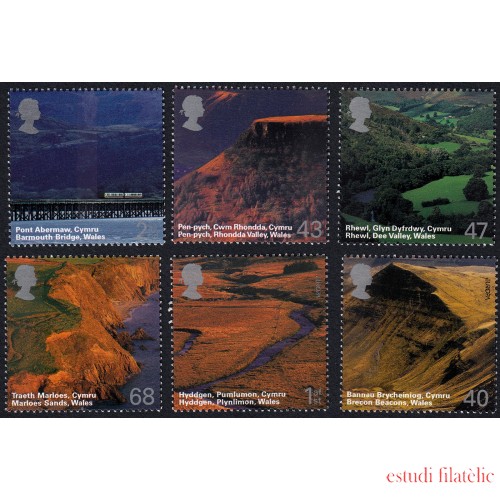 Gran Bretaña 2565/70 2004 Paisajes de Gales MNH