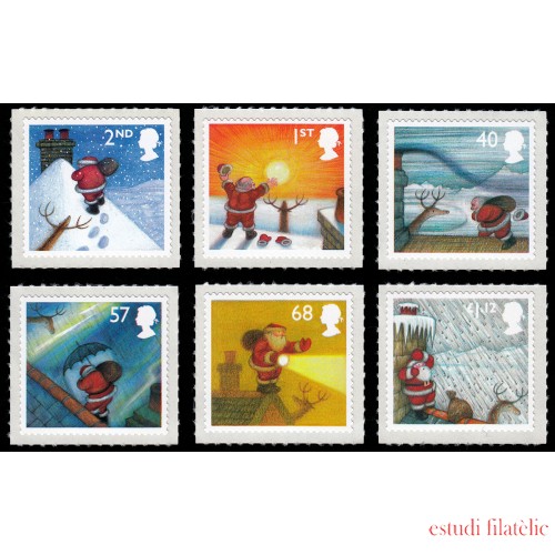 Gran Bretaña 2594/99 2004 Navidad Autoadhesivos MNH