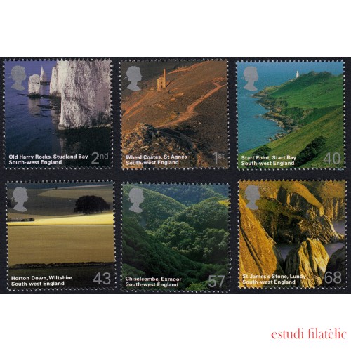 Gran Bretaña 2616/21 2005 Paisajes del Sudoeste de Inglaterra MNH