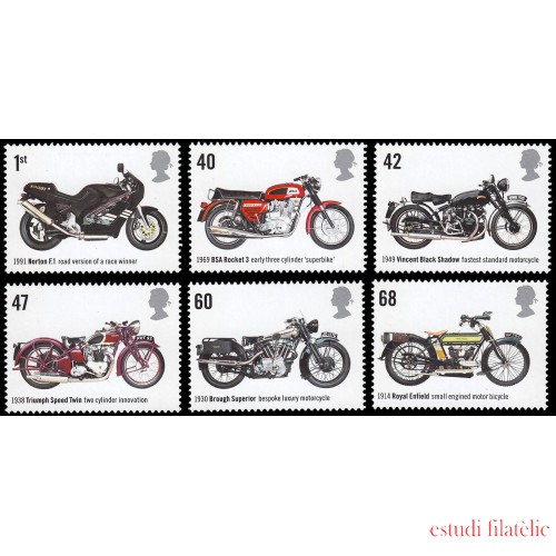 Gran Bretaña 2661/66 2005 Transporte Motocicletas MNH