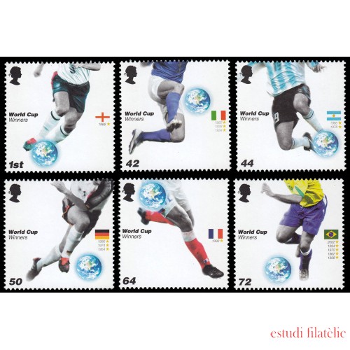 Gran Bretaña 2762/67 2006 Copa del Mundo de Fúlbol MNH