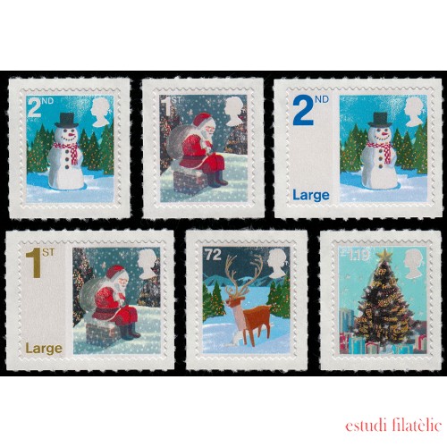 Gran Bretaña 2811/16 2006 Navidad Autoadhesivos MNH