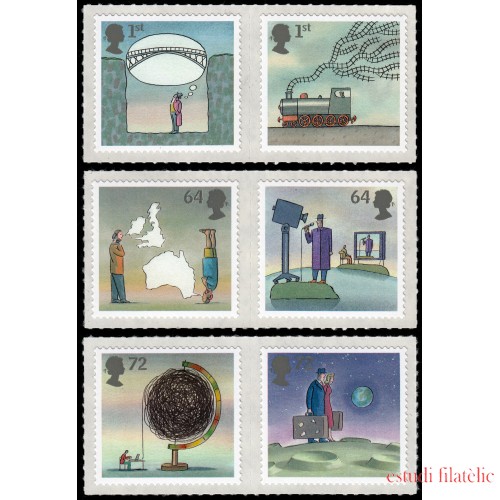 Gran Bretaña 2853/58 2007 Inventos Autoadhesivos MNH