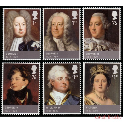 Gran Bretaña 3536/41 2011 Reyes Ireinas de la casa de Hanovre MNH