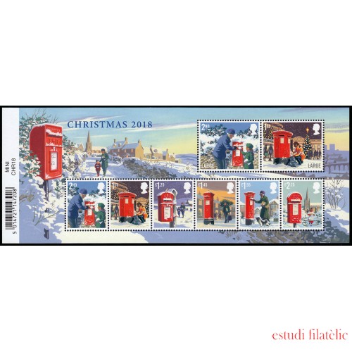 Gran Bretaña 4707/14 F4707 2018 Navidad Hoja MNH