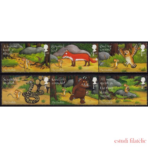 Gran Bretaña  4872/77 2019 Libro infantil Gruffalo MNH