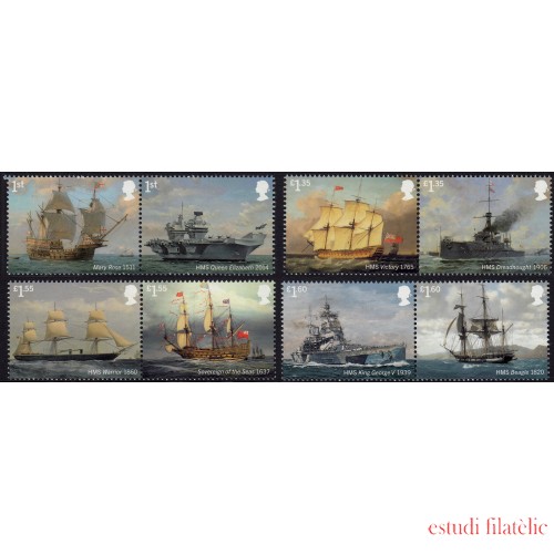 Gran Bretaña 4854/61 2019 Barcos de la Royal Navy MNH