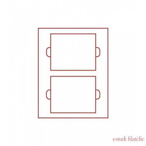 Lindner 2803E Bandeja de terciopelo STANDARD con 2 casilleros rectangulares 152 x 123 mm 