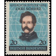 Alemania Federal Germany 41 1952 Centenario de la llegada a EEUU de Carl Schurz  MH