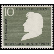 Alemania Federal 103 GERMANY 1956 Centenario de la muerte del poeta Heinrich Heine (1797-1856) MNH