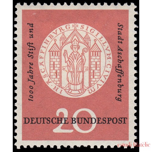 Alemania Federal Germany 134 1957 Milenario de la ciudad de Aschaffenburg MH