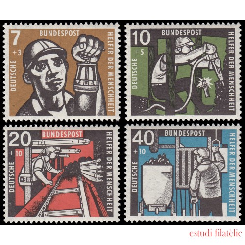 Alemania Federal Germany 142/45 1957 Al servicio de la humanidad Homenaje a los mineros  MNH