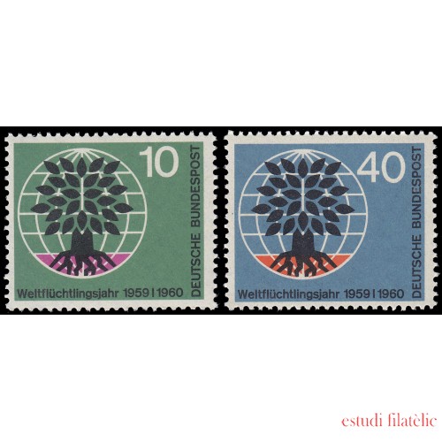 Alemania Federal Germany 199/00 1960 Añio mundial del refugiado MNH