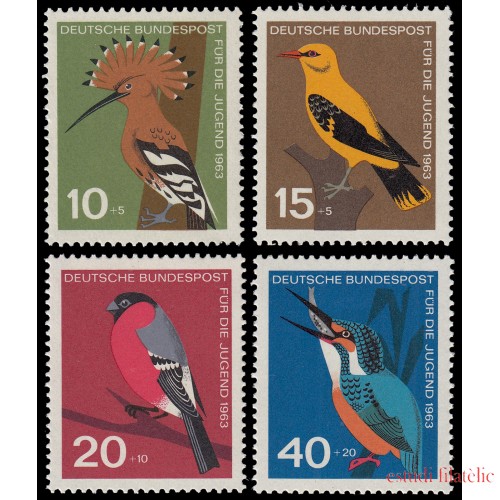 Alemania Federal Germany 273/76 1963 Sorteo a favor de la juventud Aves MNH