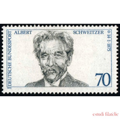 MED/S Alemania Federal  Germany  Nº 679  1975 100º Aniv. nacimiento Albert Schweitzer Lujo