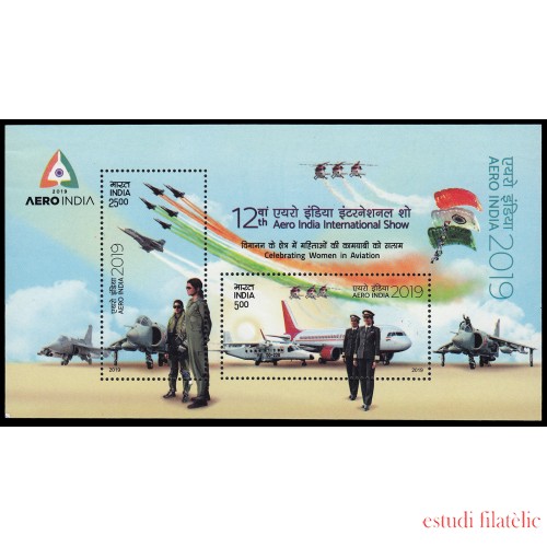 India HB 195 2019 Celebrando a las mujeres en la aviación MNH