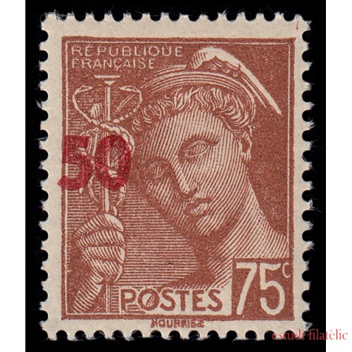 France Francia 477b 1940-41 Mercure sin barras MNH