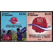 El Salvador 1851/52 2015 80 años relaciones diplomáticas El Salvador Japón MNH