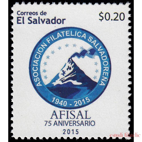 El Salvador 1870 2015 75 aniv. Afisal MNH