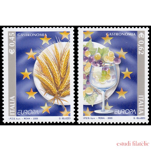 Italia Italy 2779/80 2005 Europa La Gastronomía MNH