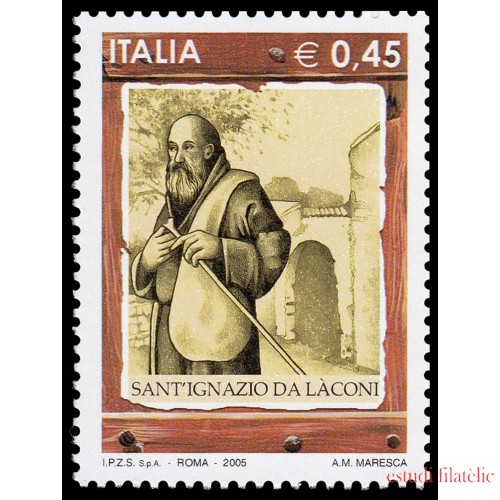 Italia Italy 2781 2005 Personalidades Religión San Ignacio de Laconi MNH